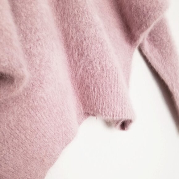 Sage The Label Dusty Lilac Angora Oversized V Neck Sweater Fairy Romantic XS - Picture 12 of 15